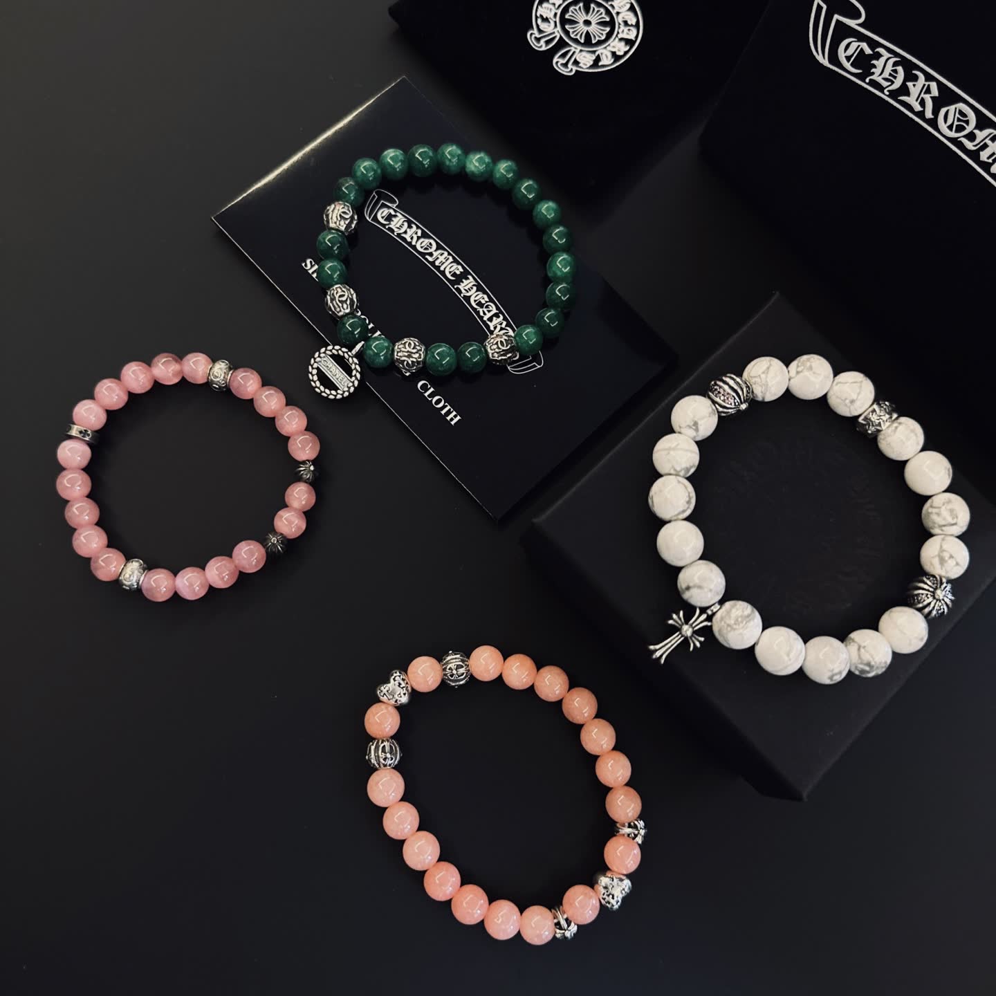 Chrome Hearts Beaded Bracelet Set